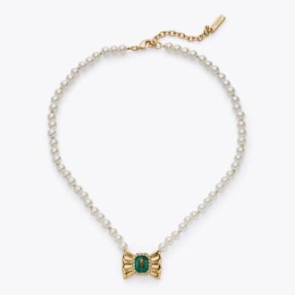bow pearl necklace 1 330x330 - Bow Pearl Necklace