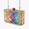 Crystal Quilt Box Clutch Bag Crystal Quilt Box Clutch Bag
