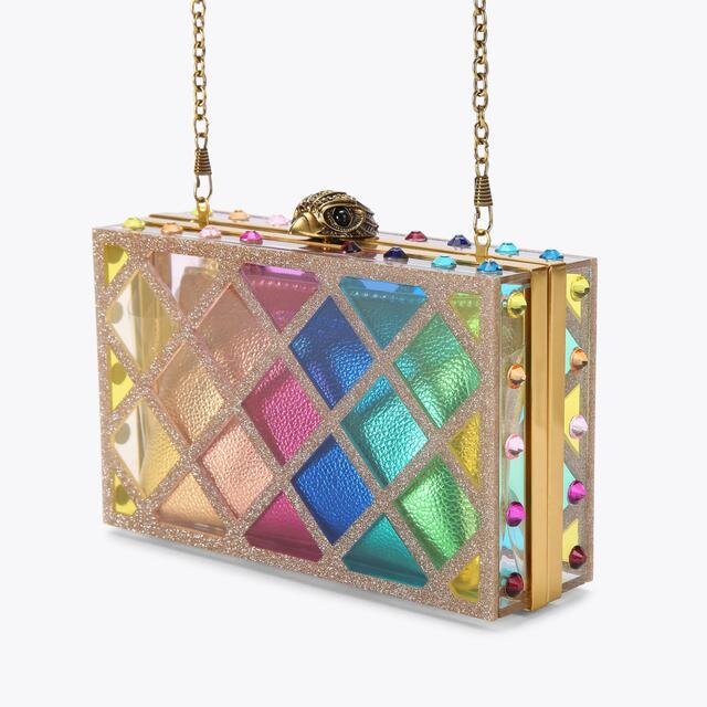 Crystal Quilt Box Clutch Bag Crystal Quilt Box Clutch Bag