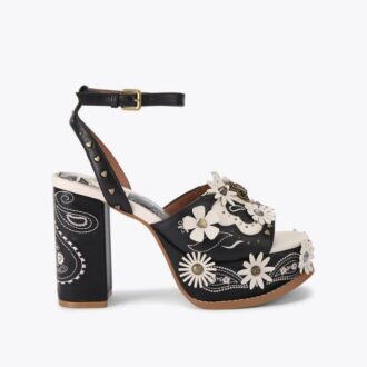 Flower Western Platform Heel