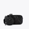 Kleine gerecyclede cameratas met dubbele ritssluiting