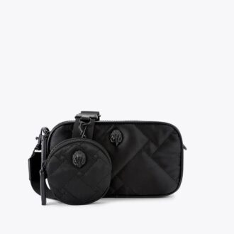 Kleine gerecyclede cameratas met dubbele ritssluiting