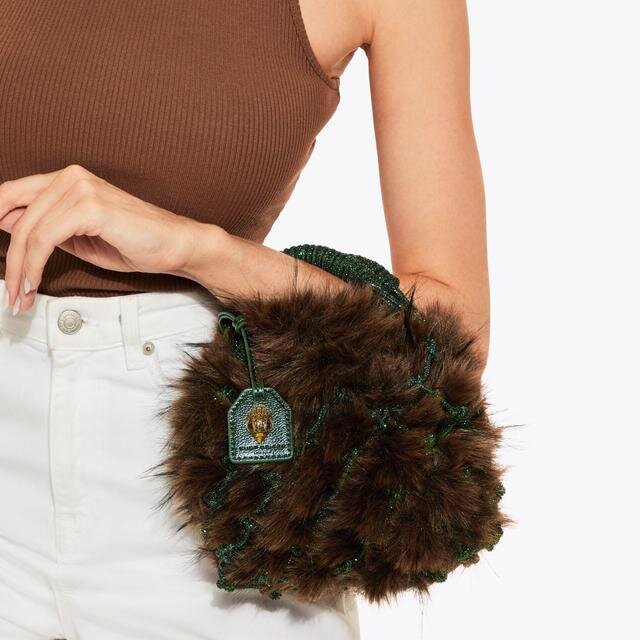 Kleine macramé-kristallen tas Kleine macramé-kristallen tas
