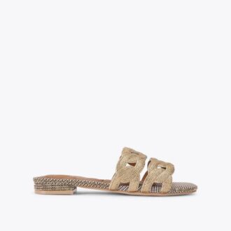 Kristallen ketting platte sandaal