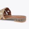 Kristallen ketting platte sandaal