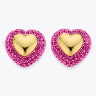 Pave Heart Stud Oorbellen Pave Heart Stud Oorbellen