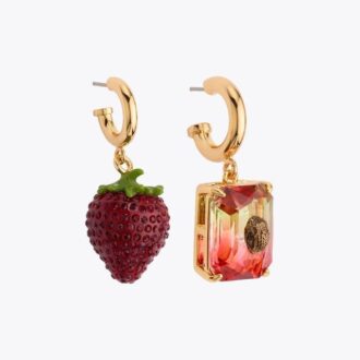 Pave Strawberry Huggie-oorbellen Pave Strawberry Huggie-oorbellen