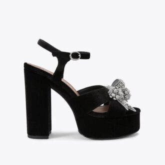 Platform sandalen met strik