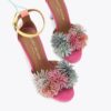 Pom Pom Tie Ankle Heel