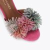 Pom Pom Tie Ankle Heel